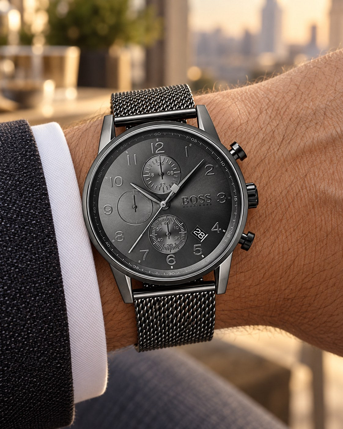 BOSS watch 1513674 worn on wrist