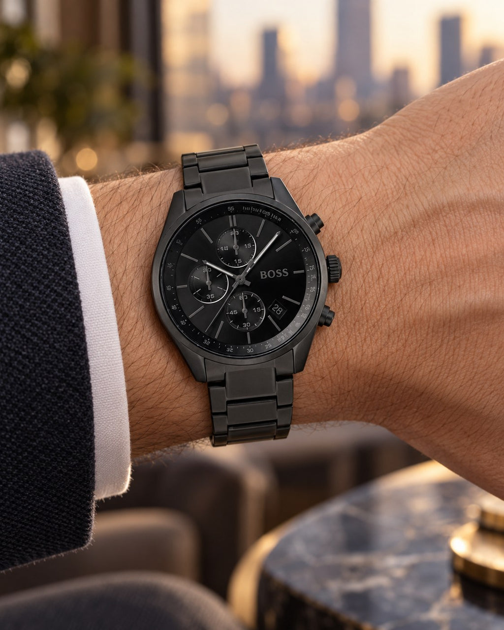 BOSS watch 1513676 worn on wrist