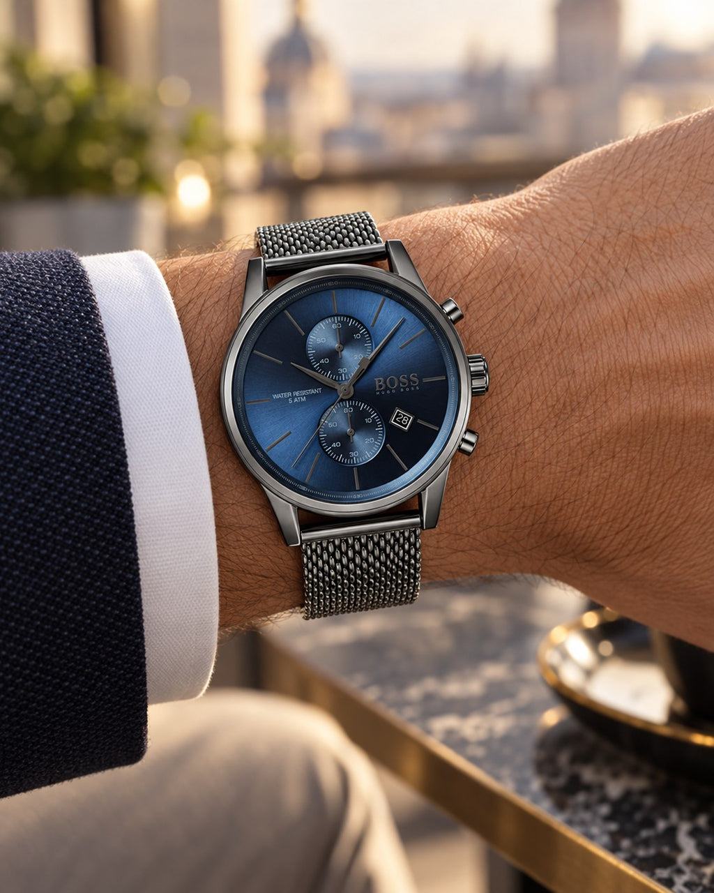 BOSS watch 1513677 worn on wrist