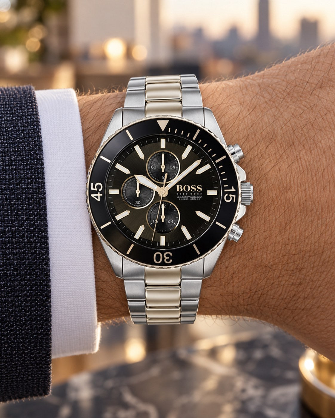 BOSS watch 1513705 worn on wrist