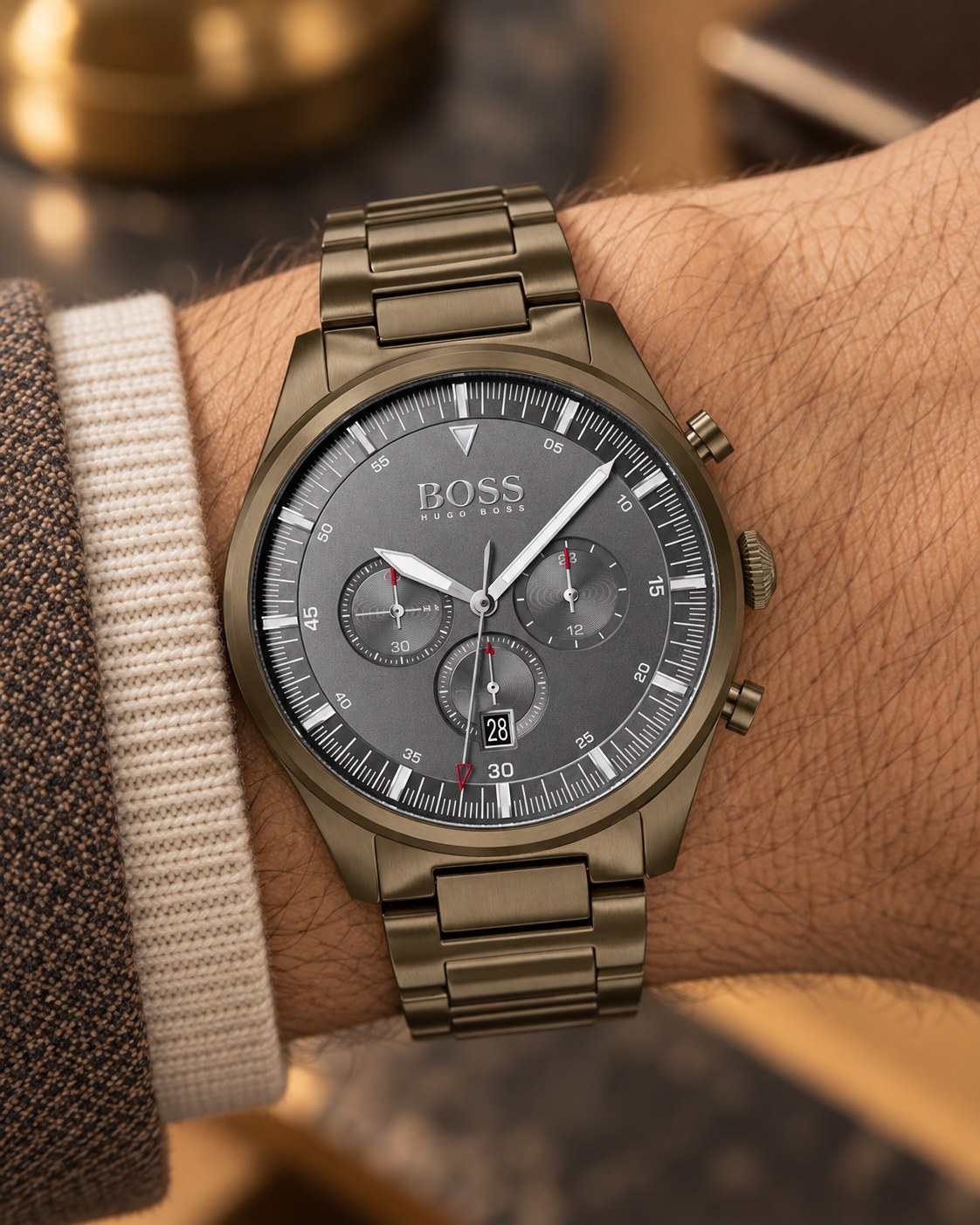 BOSS watch 1513715 worn on wrist