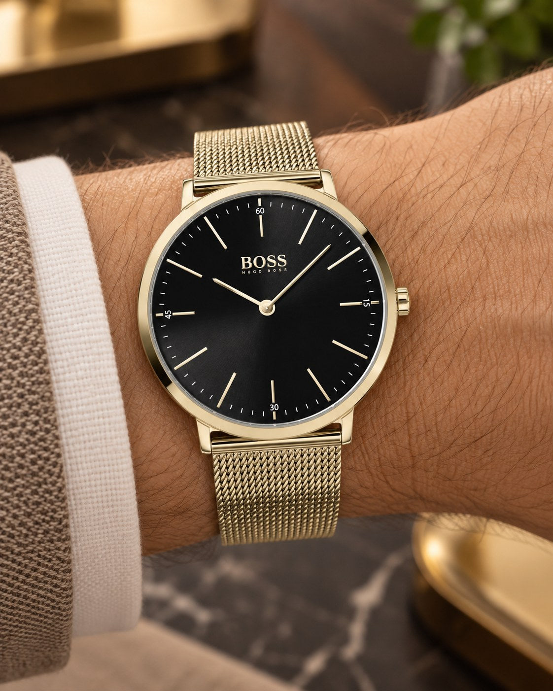 BOSS watch 1513735 worn on wrist