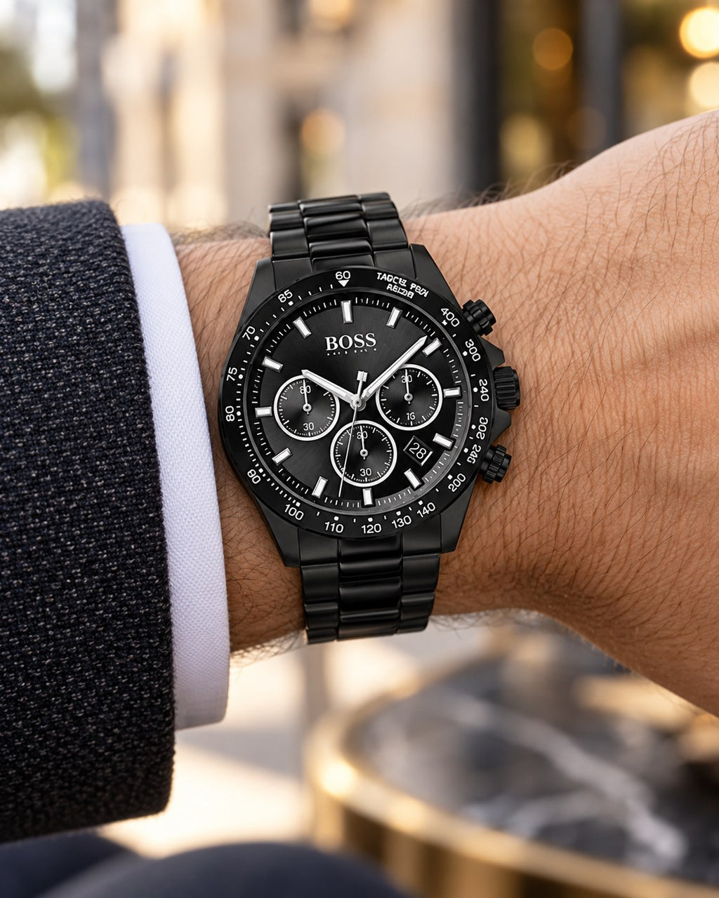 BOSS watch 1513754 worn on wrist