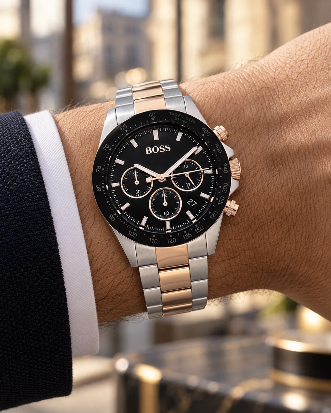 BOSS watch 1513757 worn on wrist