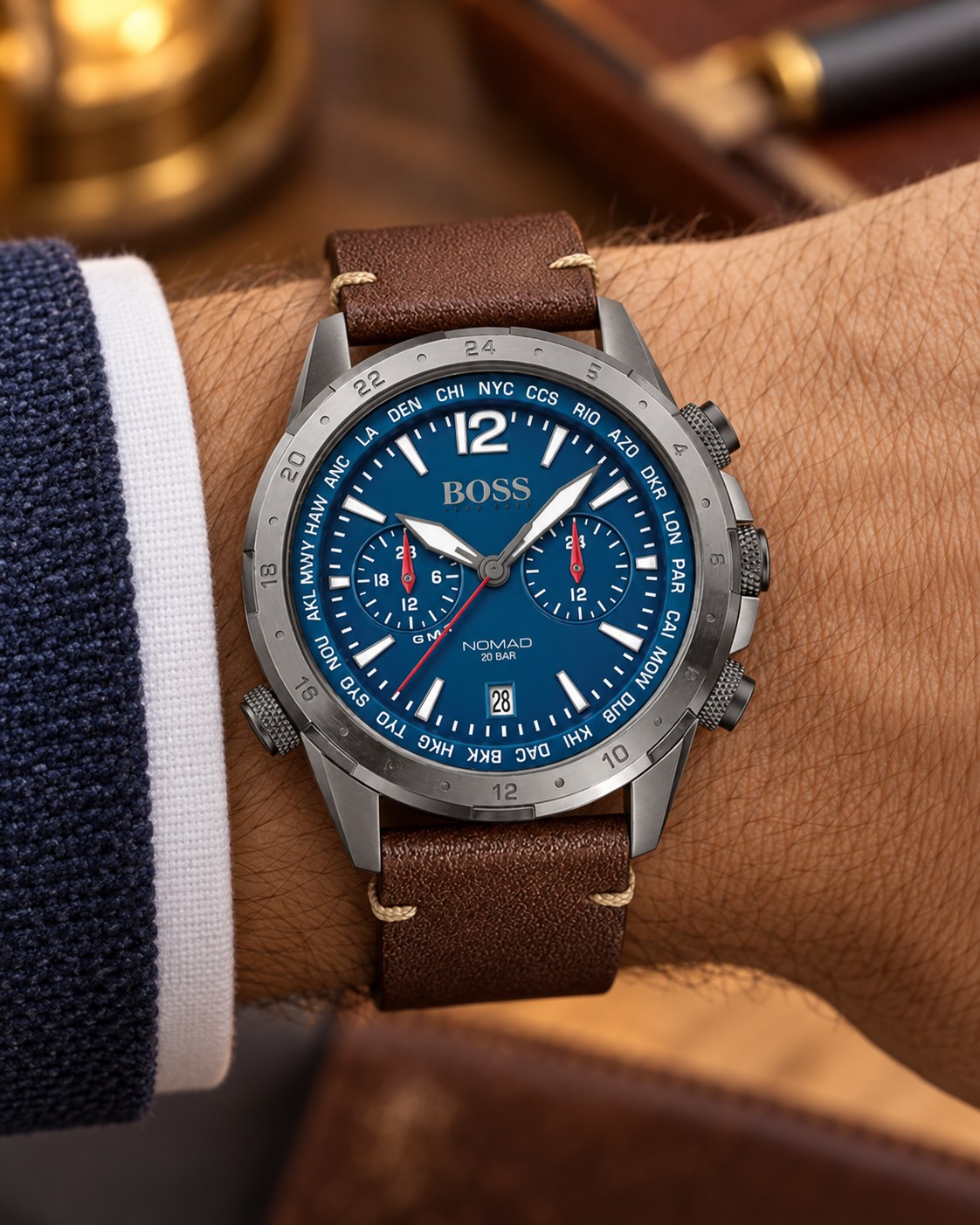 BOSS watch 1513773 worn on wrist