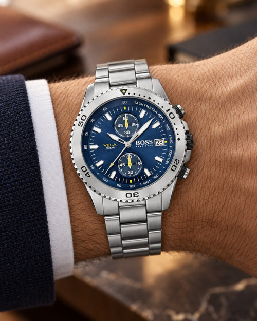 BOSS watch 1513775 worn on wrist
