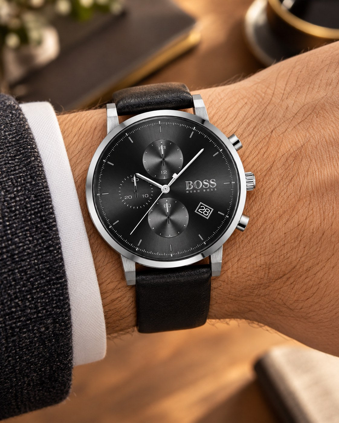 BOSS watch 1513777 worn on wrist