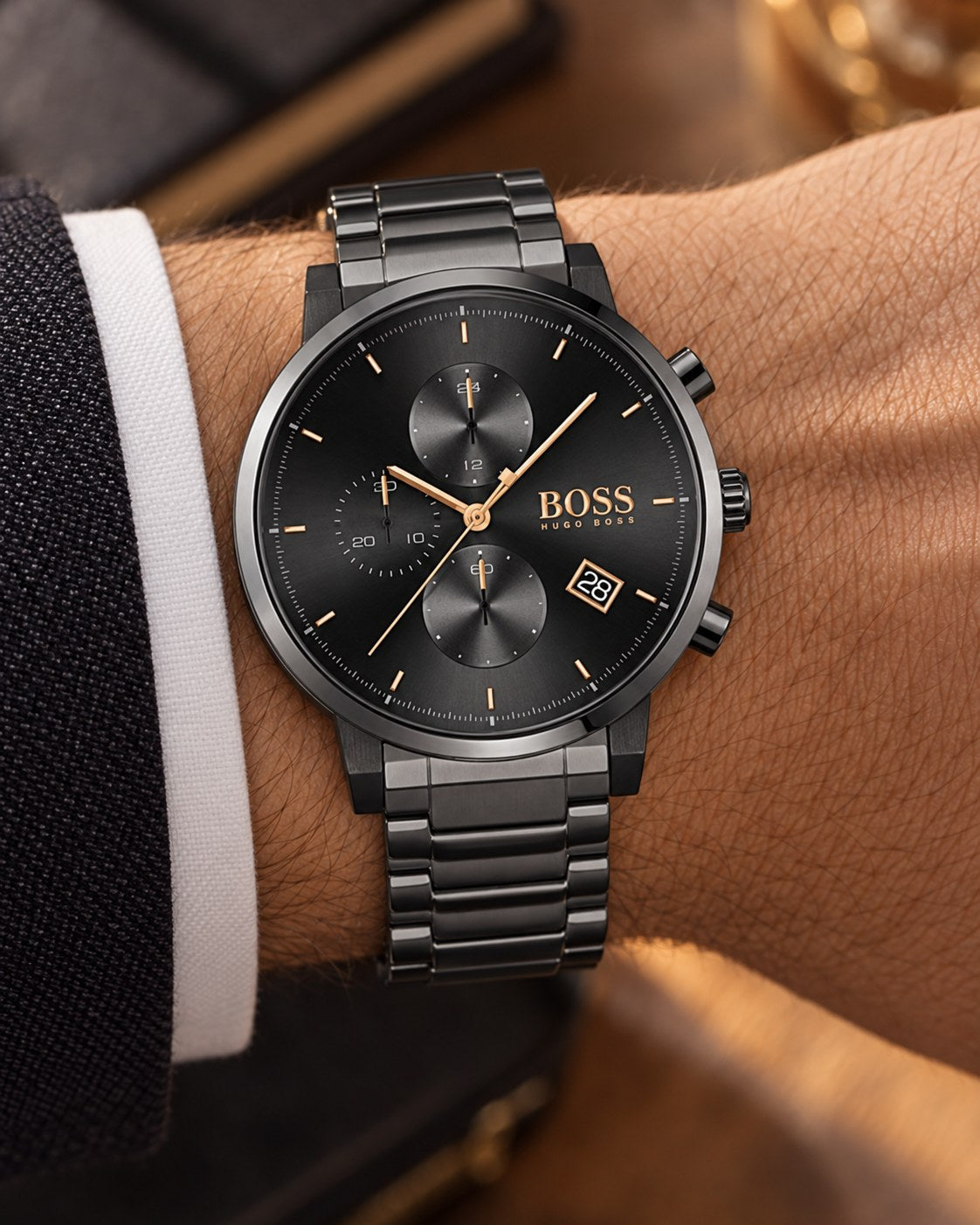 BOSS watch 1513780 worn on wrist