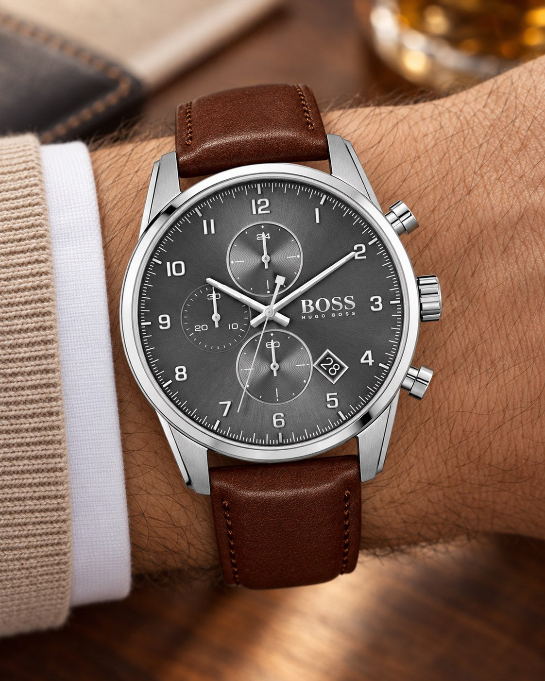 BOSS watch 1513787 worn on wrist