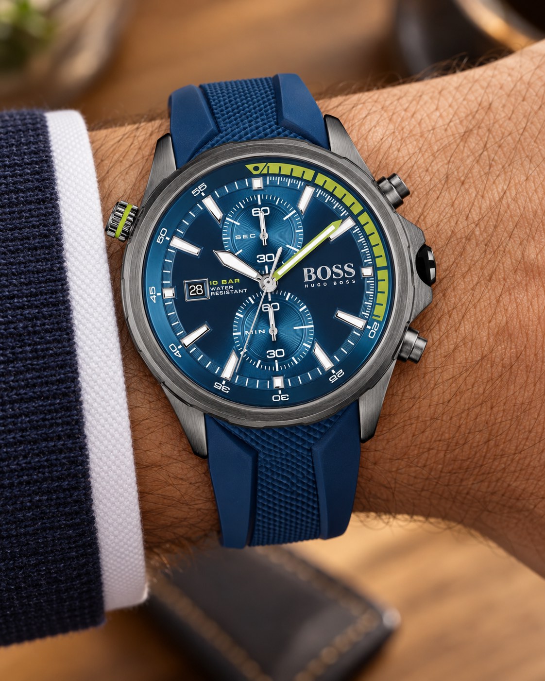 BOSS watch 1513821 worn on wrist
