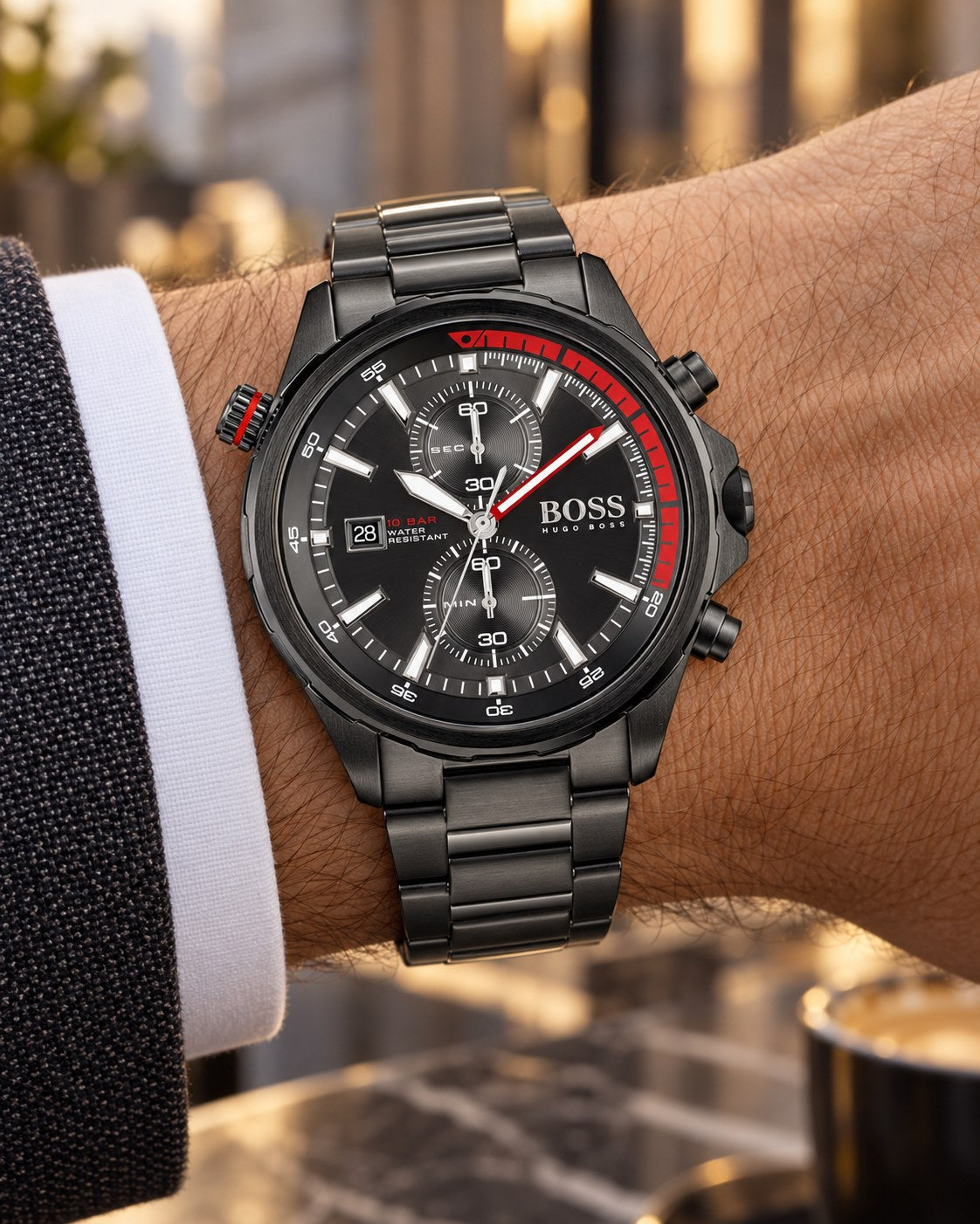 BOSS watch 1513825 worn on wrist