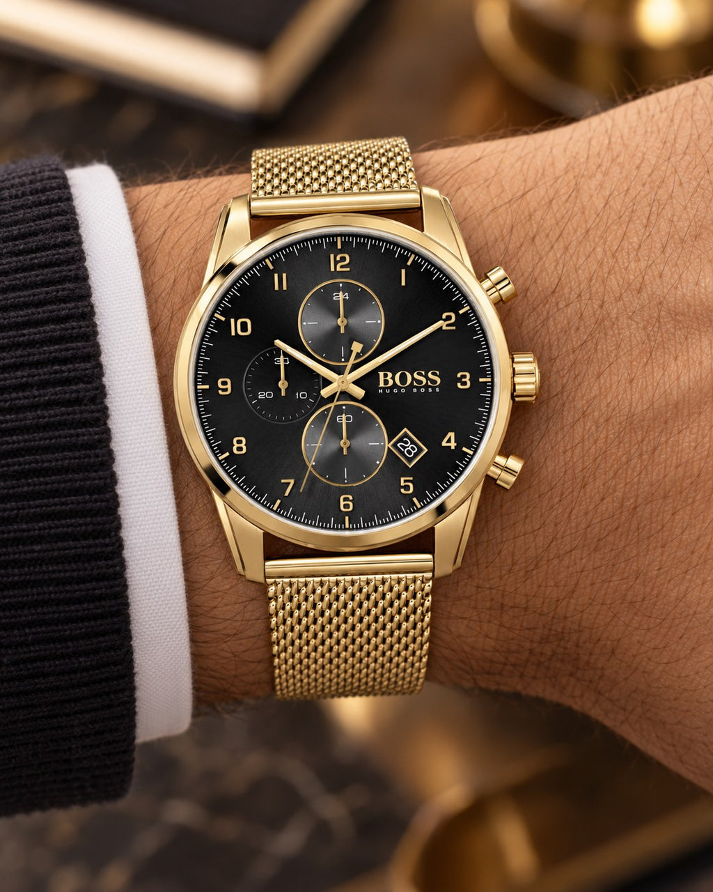BOSS watch 1513838 worn on wrist