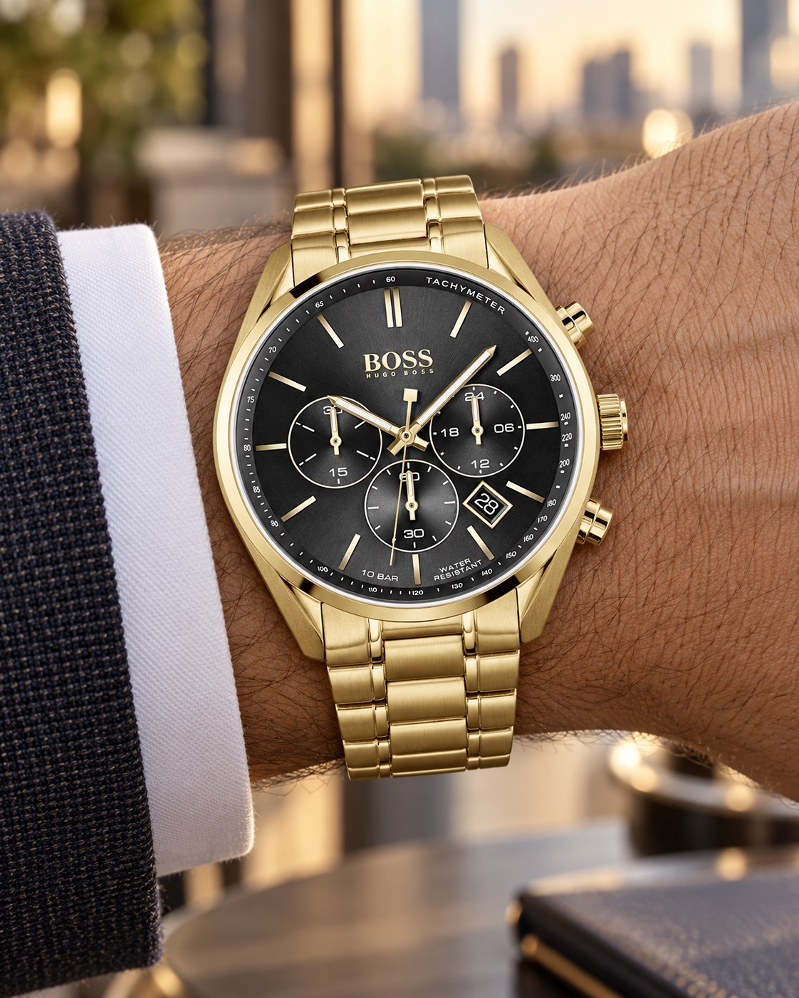 BOSS watch 1513848 worn on wrist