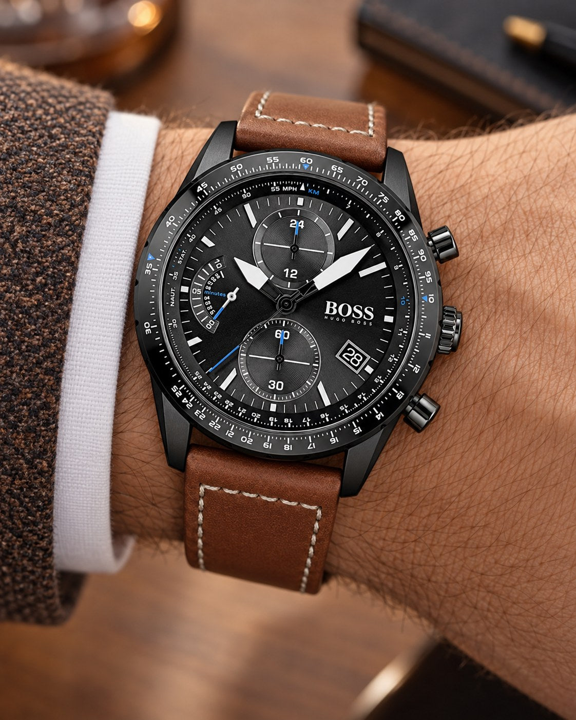 BOSS watch 1513851 worn on wrist