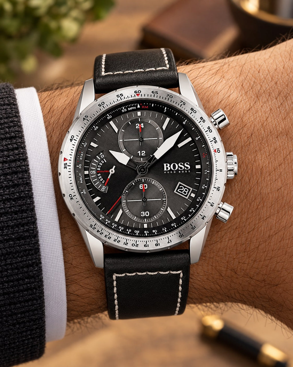 BOSS watch 1513853 worn on wrist