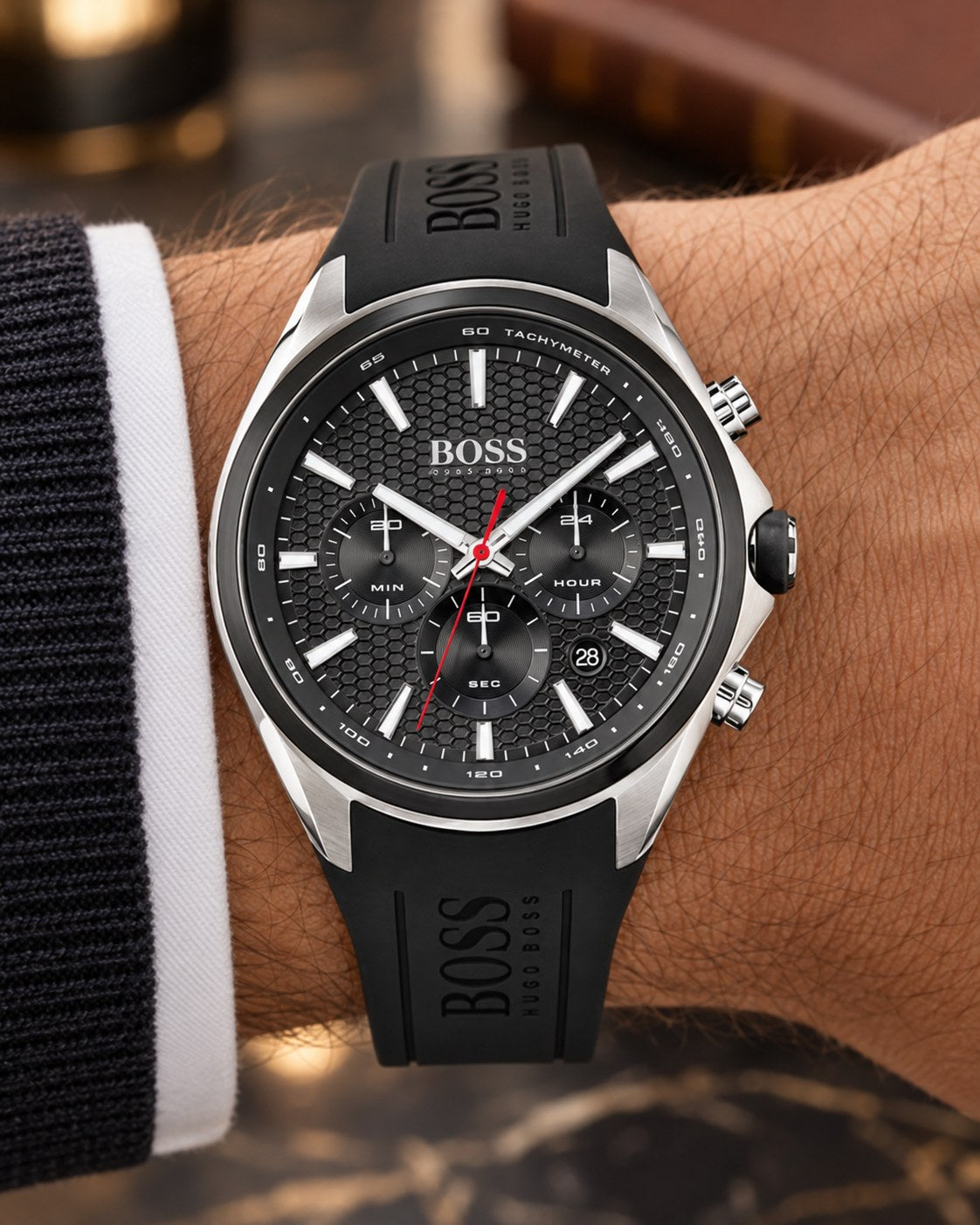 BOSS watch 1513855 worn on wrist