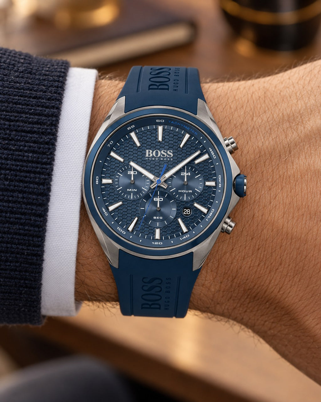 BOSS watch 1513856 worn on wrist