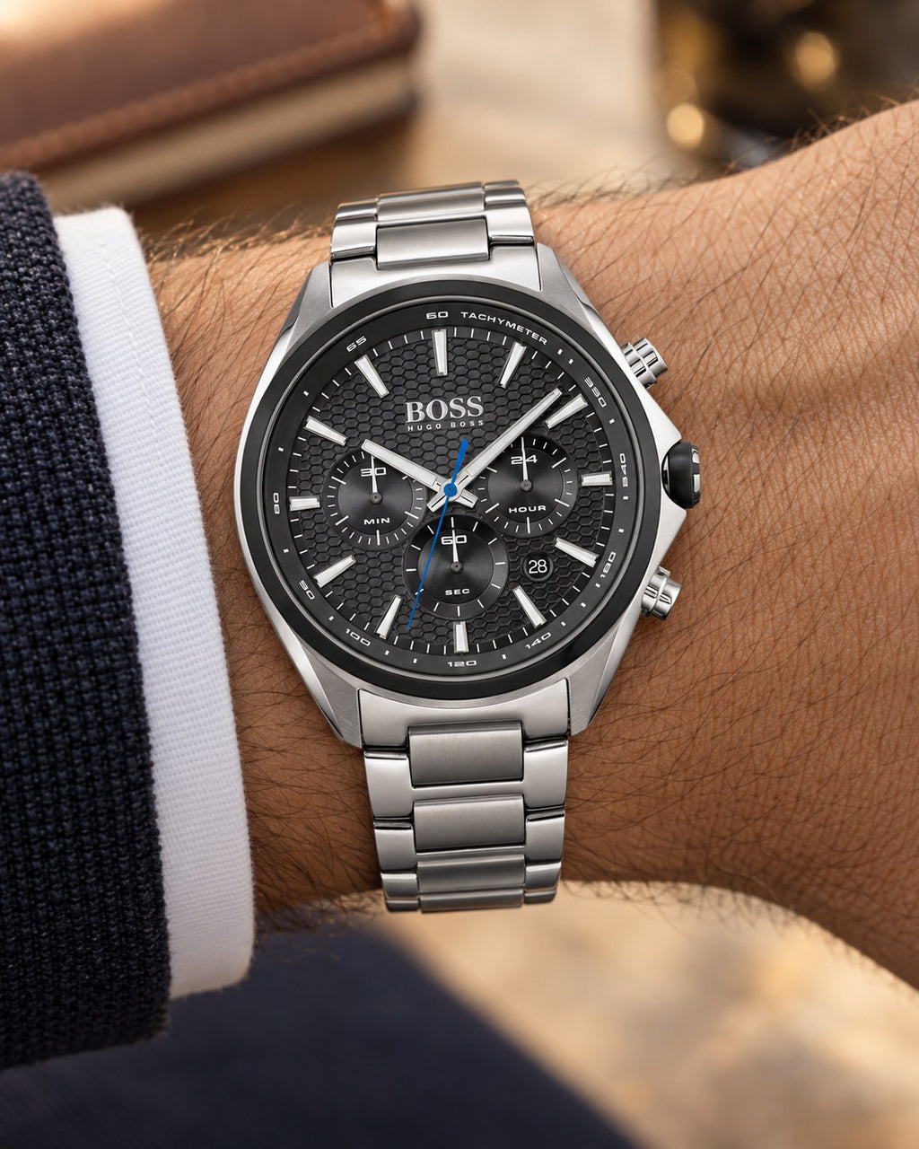 BOSS watch 1513857 worn on wrist