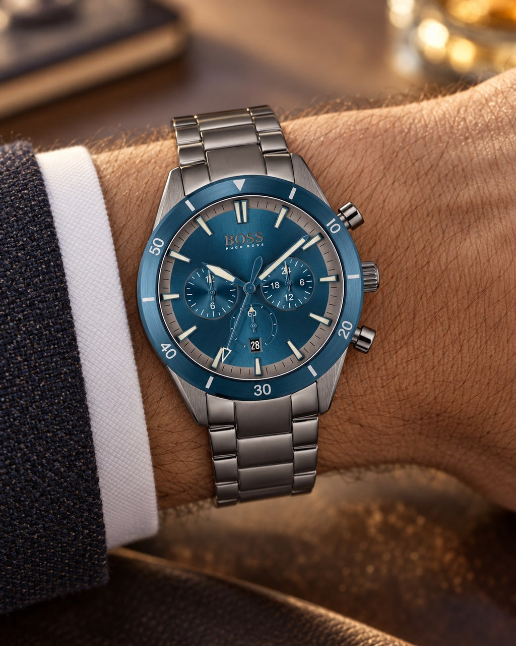 BOSS watch 1513863 worn on wrist