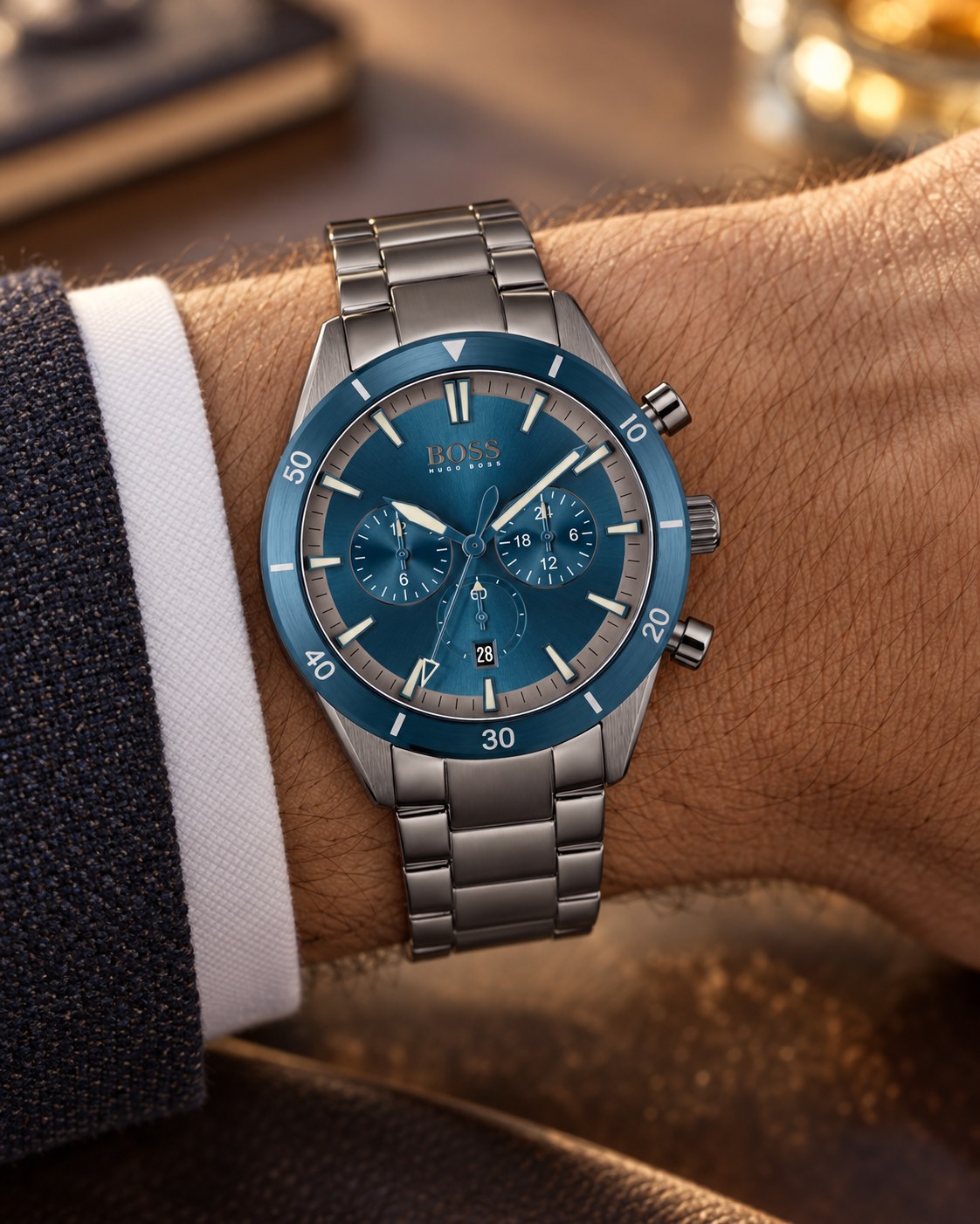 BOSS watch 1513863 worn on wrist