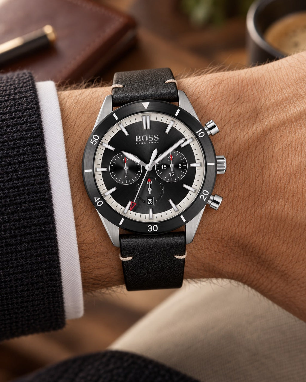 BOSS watch 1513864 worn on wrist