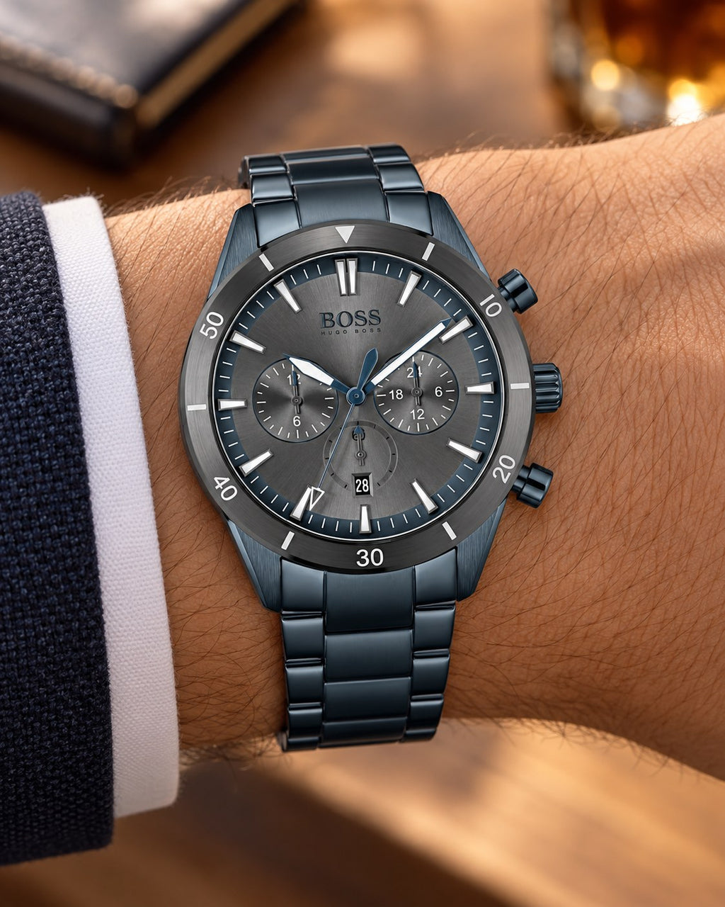 BOSS watch 1513865 worn on wrist