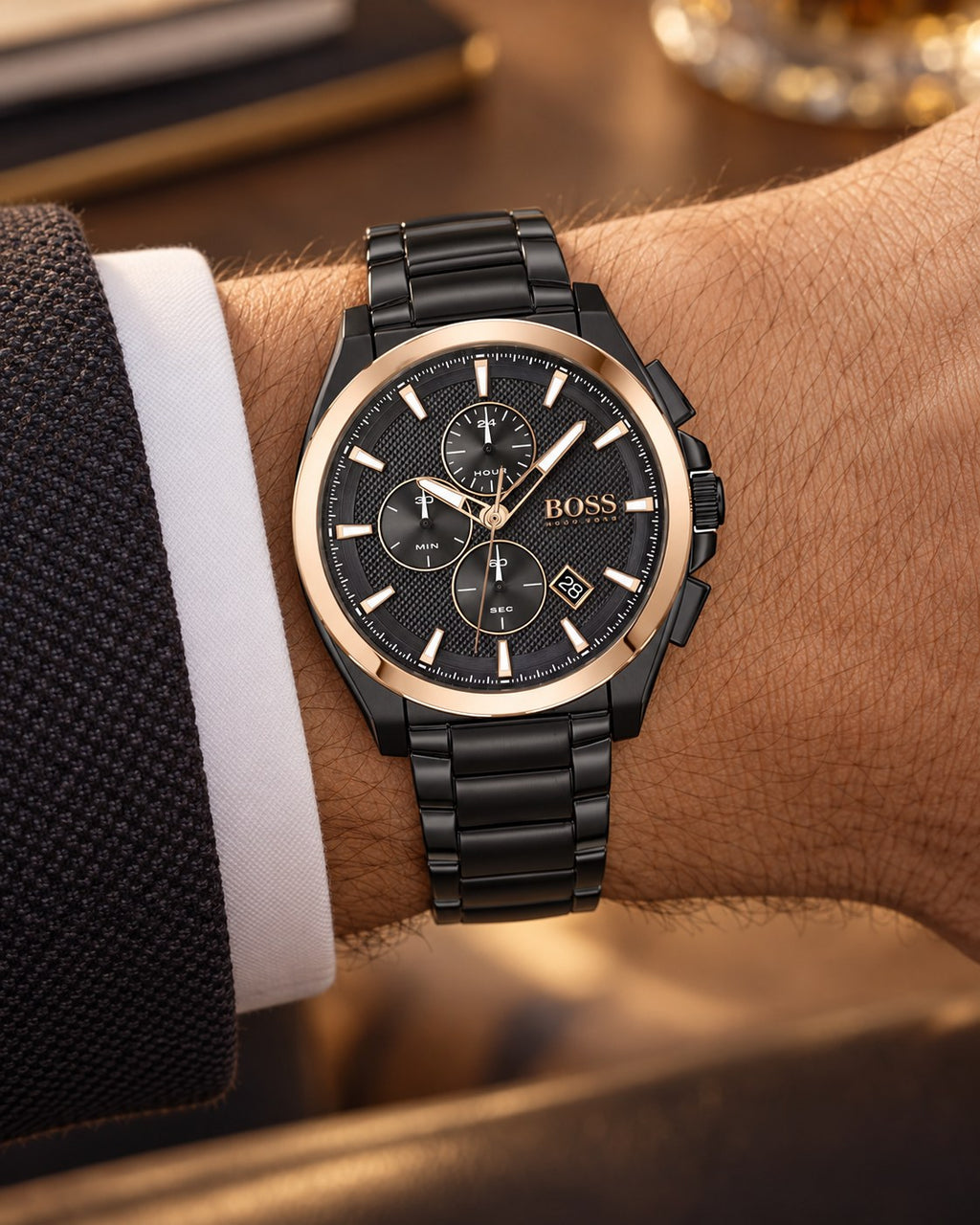 BOSS watch 1513885 worn on wrist