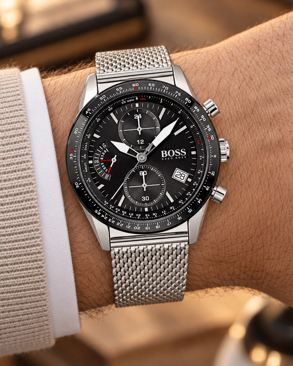 BOSS watch 1513886 worn on wrist