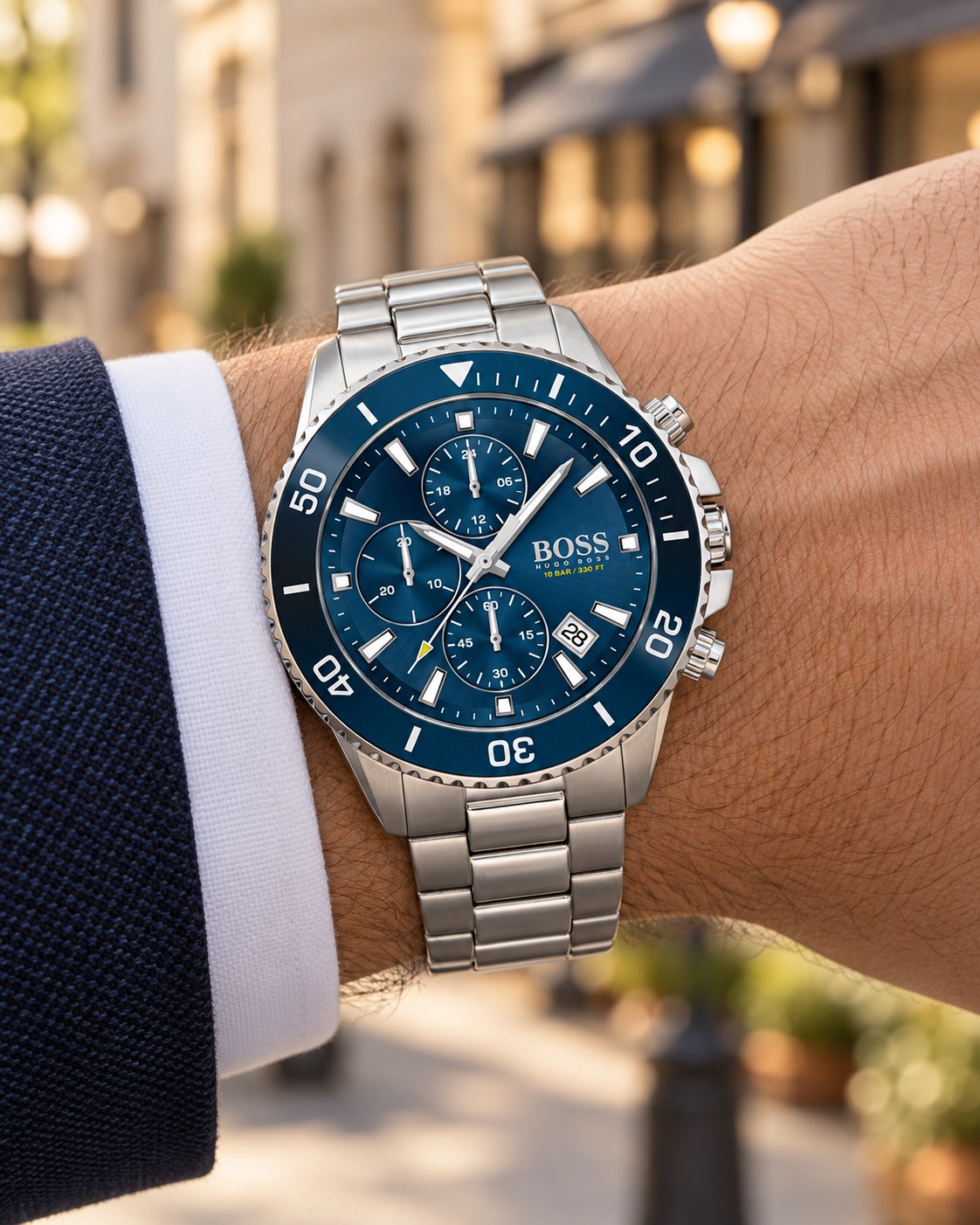 BOSS watch 1513907 worn on wrist