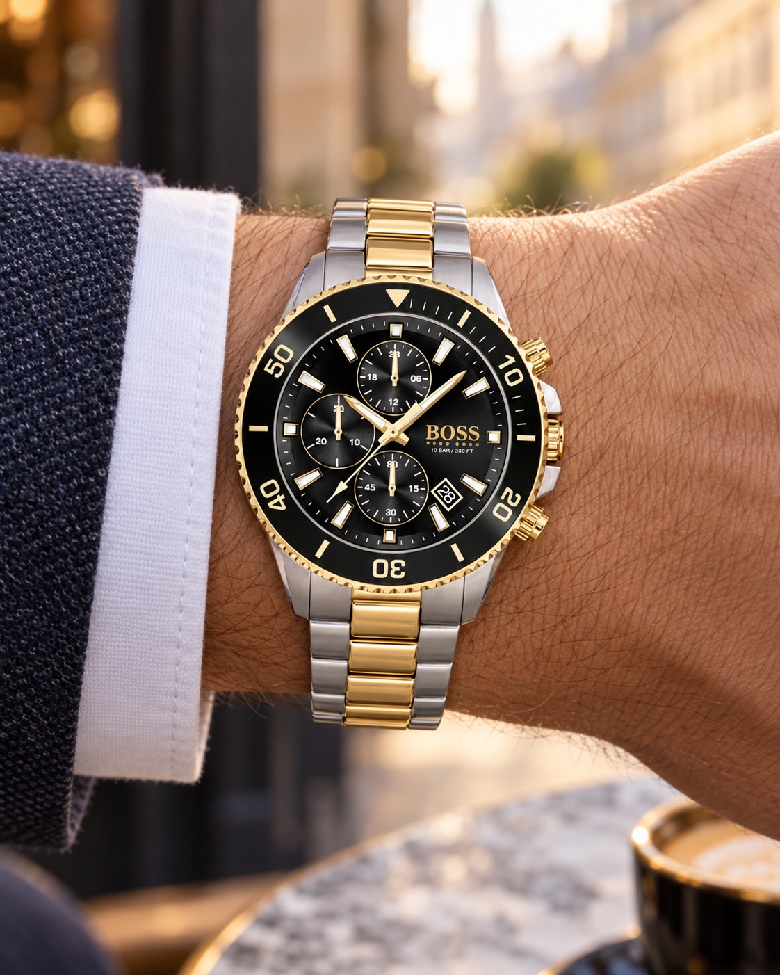 BOSS watch 1513908 worn on wrist