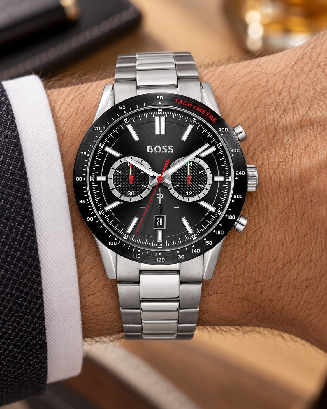 BOSS watch 1513922 worn on wrist