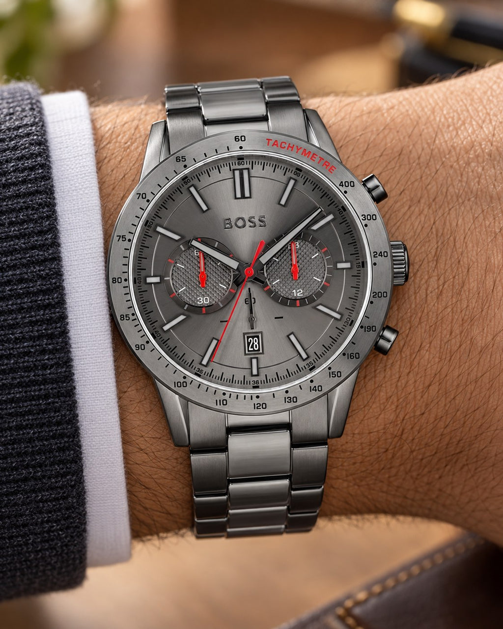 BOSS watch 1513924 worn on wrist