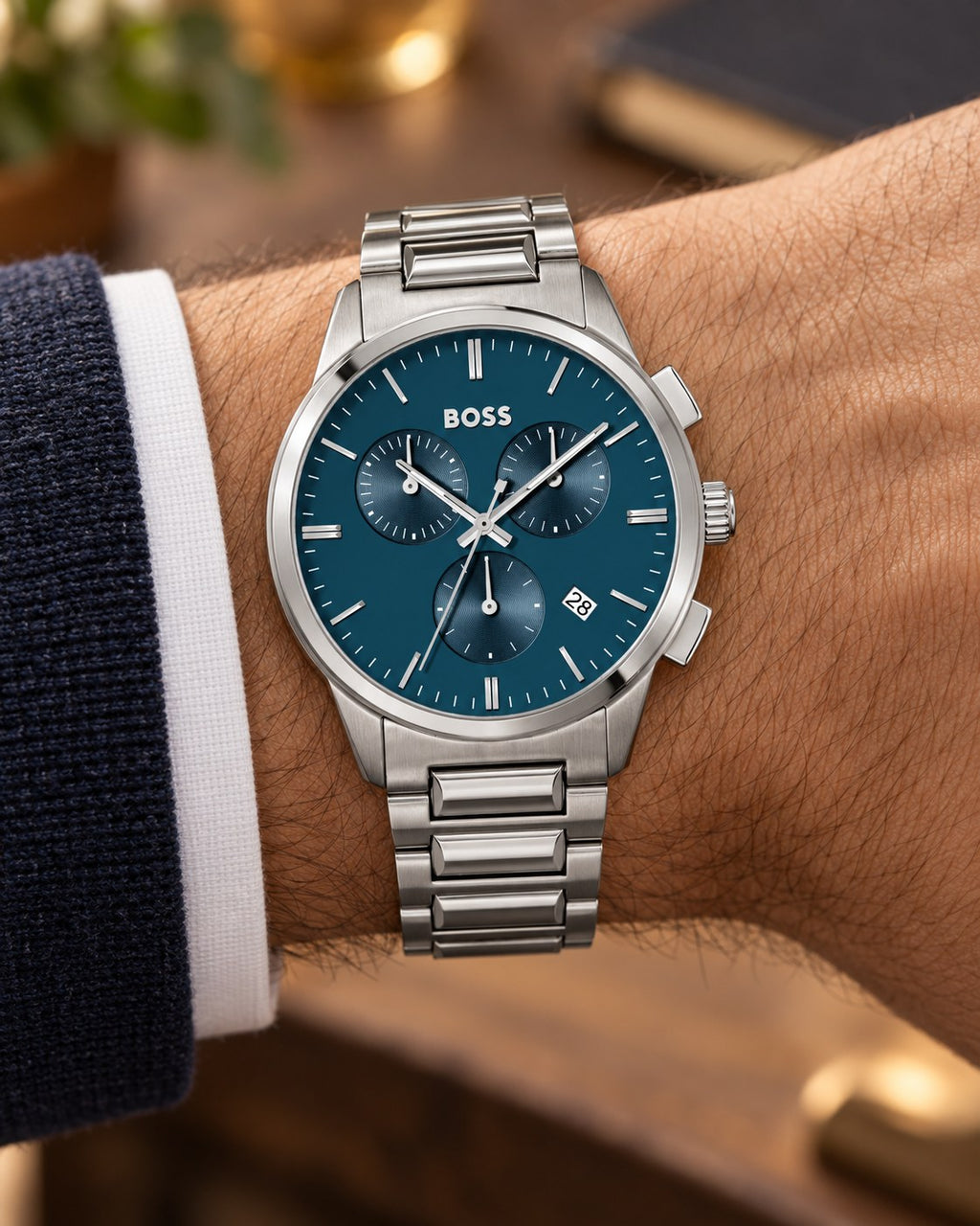 BOSS watch 1513927 worn on wrist