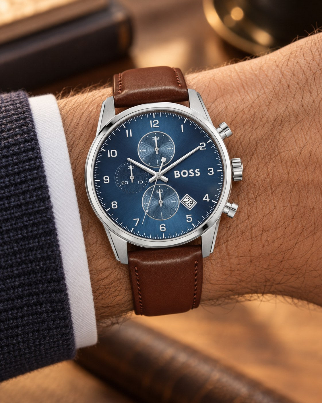 BOSS watch 1513940 worn on wrist