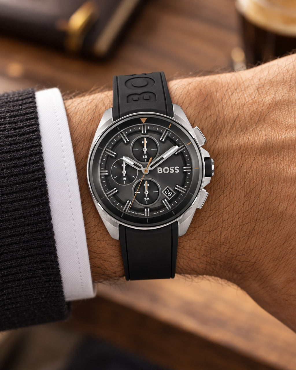 BOSS watch 1513953 worn on wrist