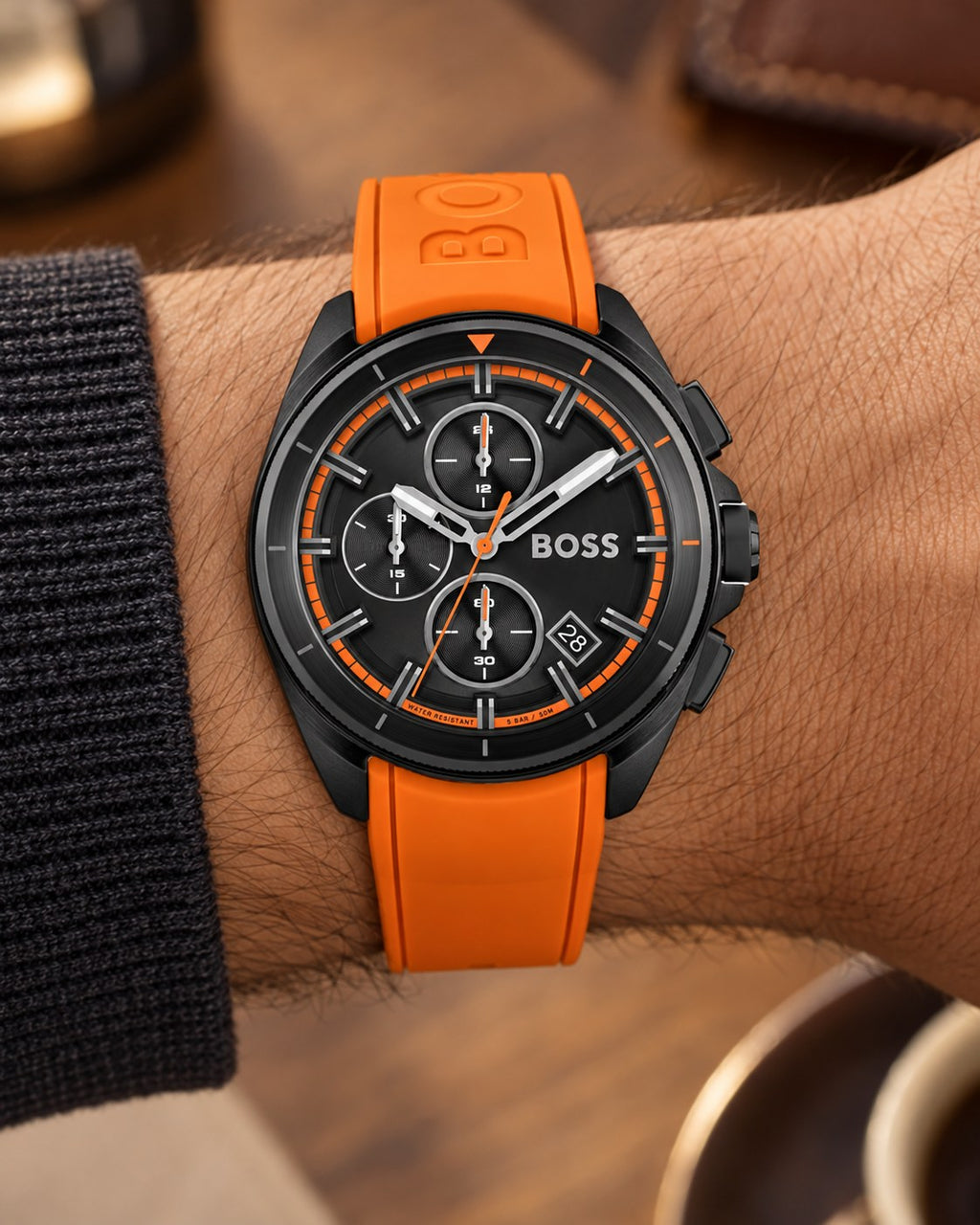 BOSS watch 1513957 worn on wrist