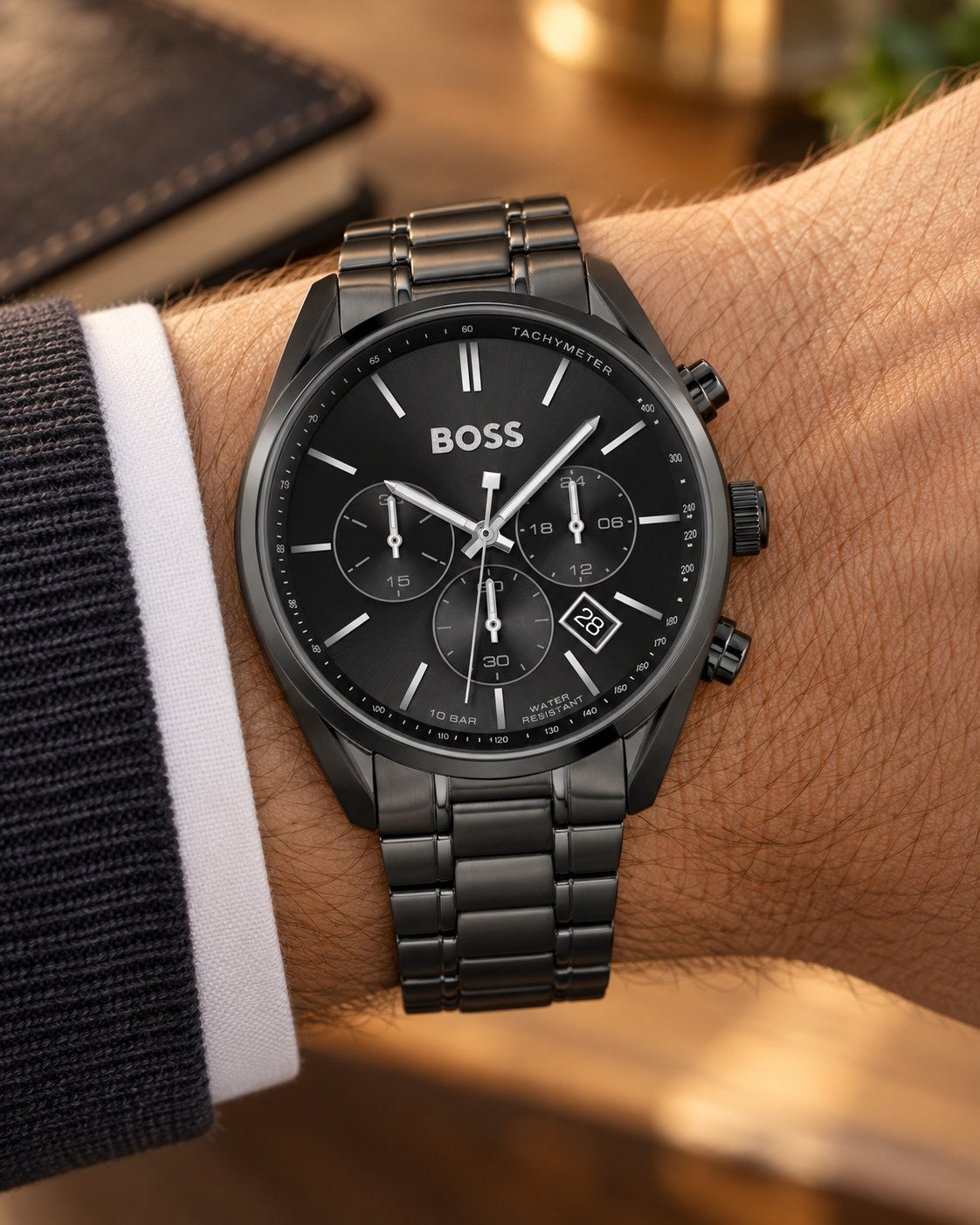 BOSS watch 1513960 worn on wrist
