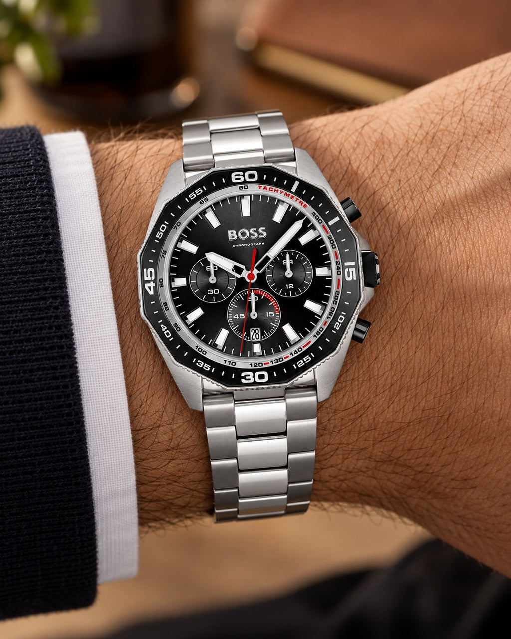 BOSS watch 1513971 worn on wrist
