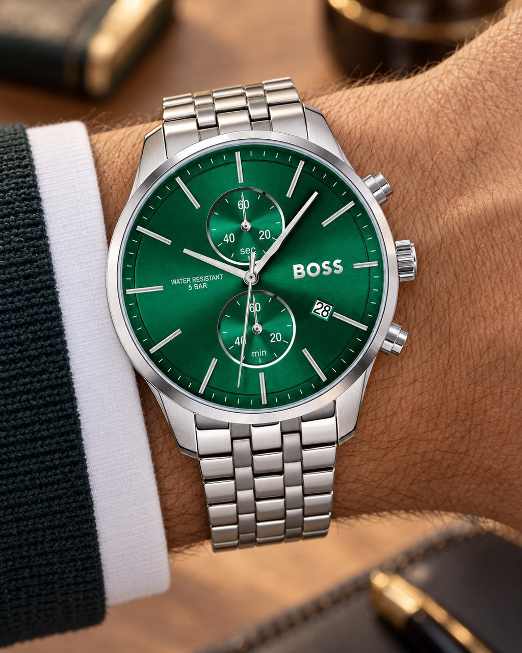 BOSS watch 1513975 worn on wrist