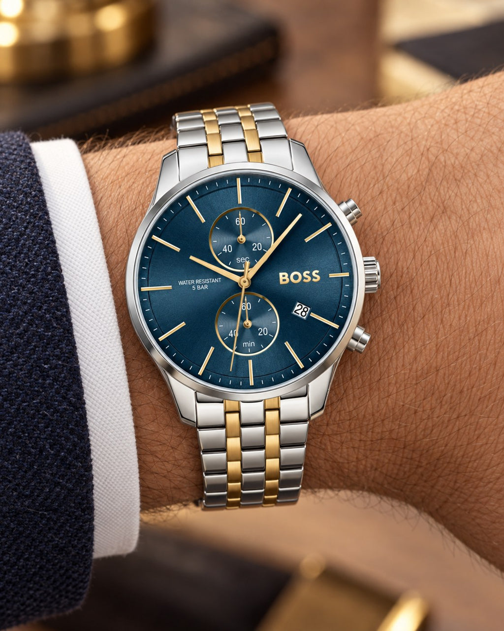 BOSS watch 1513976 worn on wrist