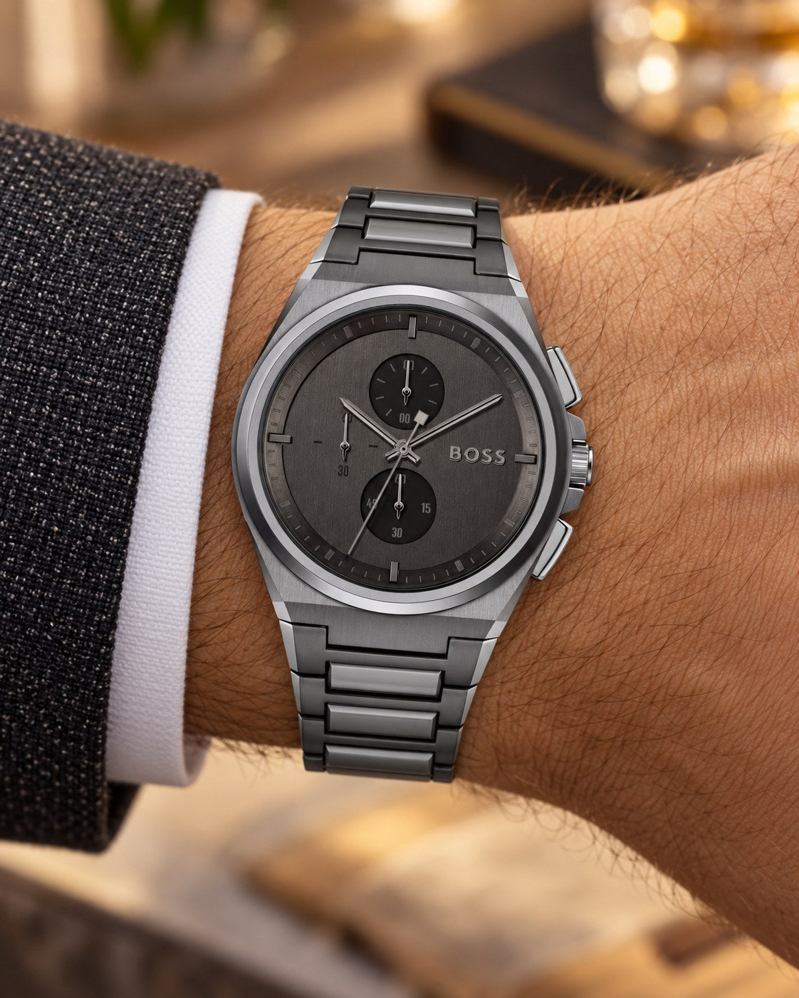 BOSS watch 1513996 worn on wrist