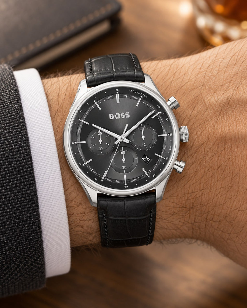 BOSS watch 1514049 worn on wrist