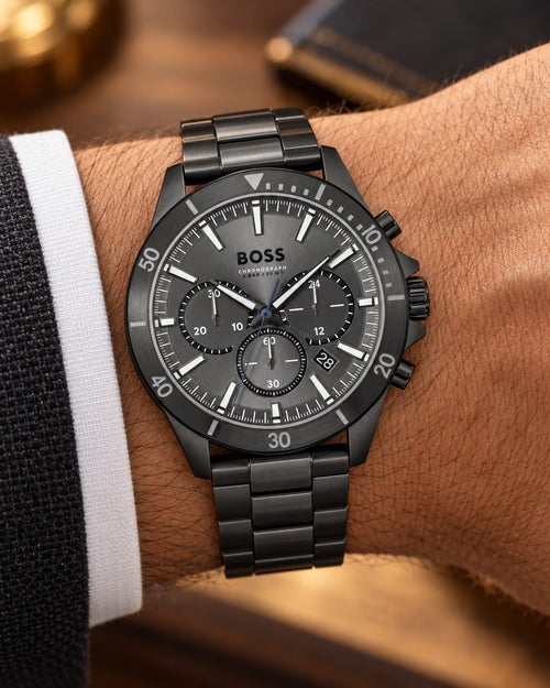 BOSS watch 1514058 worn on wrist