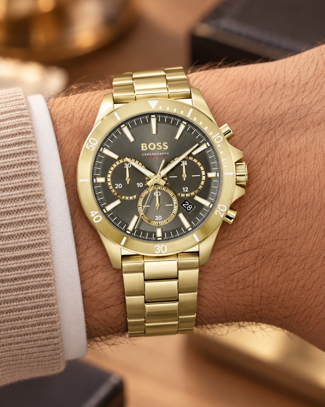 BOSS watch 1514059 worn on wrist