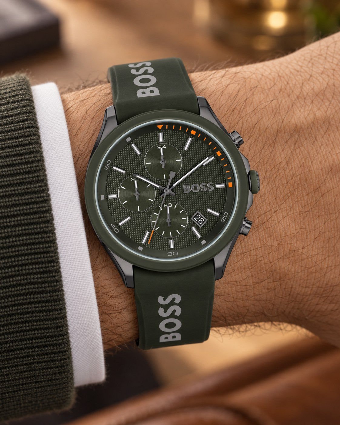 BOSS watch 1514060 worn on wrist