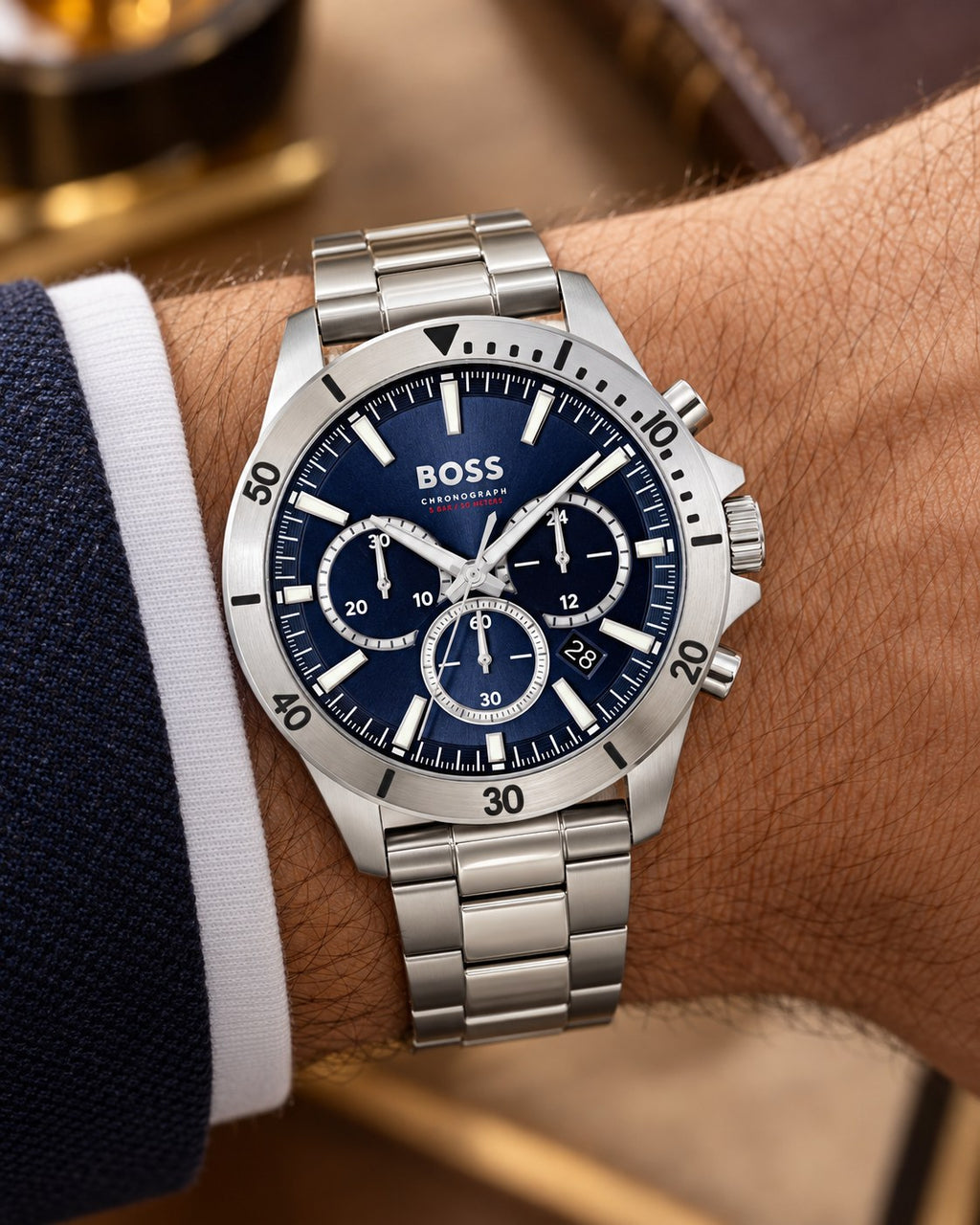 BOSS watch 1514069 worn on wrist