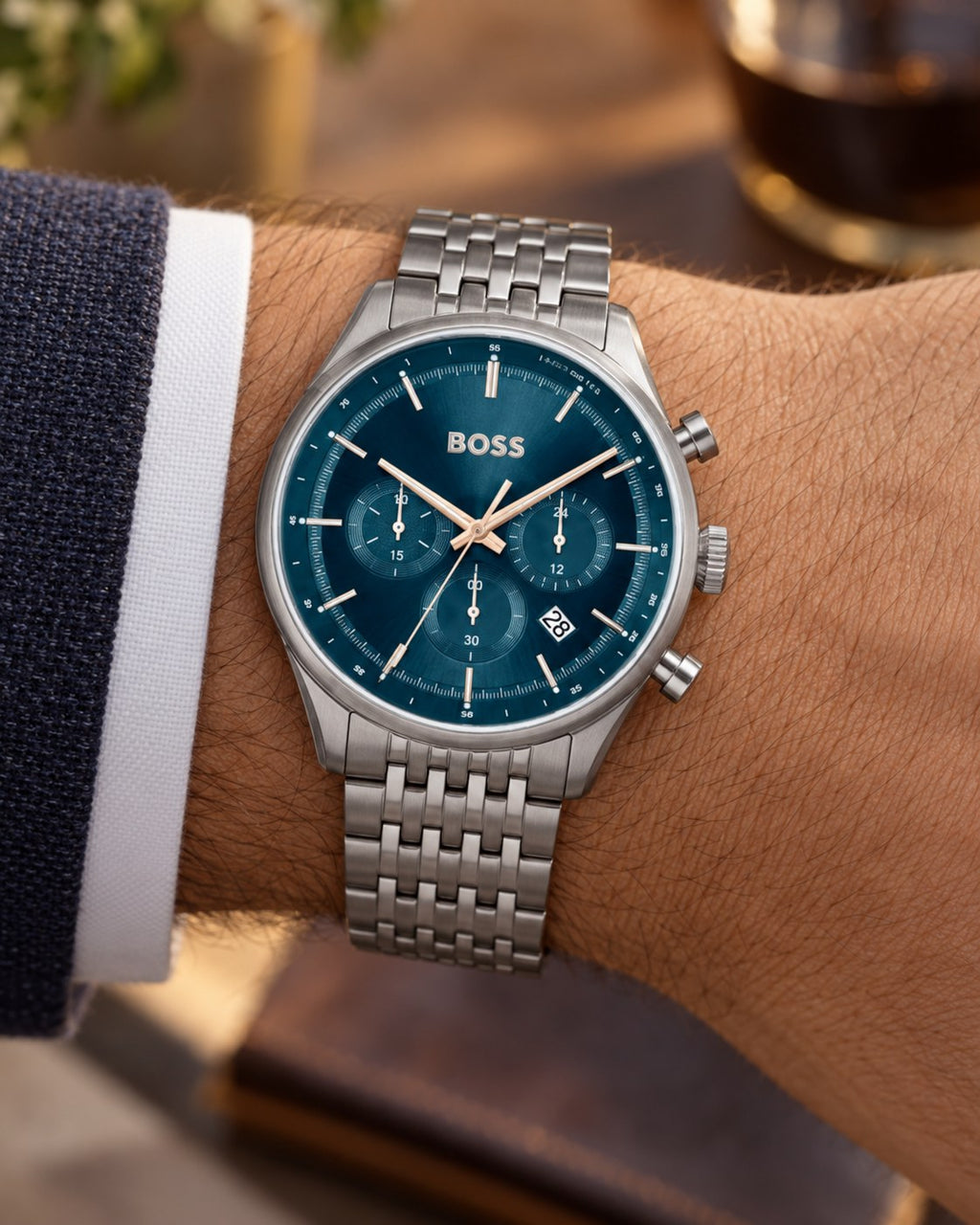 BOSS watch 1514083 worn on wrist