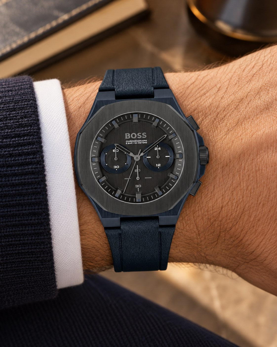 BOSS watch 1514086 worn on wrist