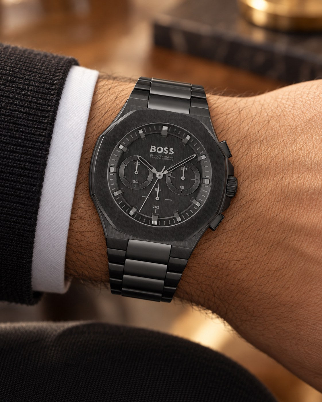 BOSS watch 1514088 worn on wrist