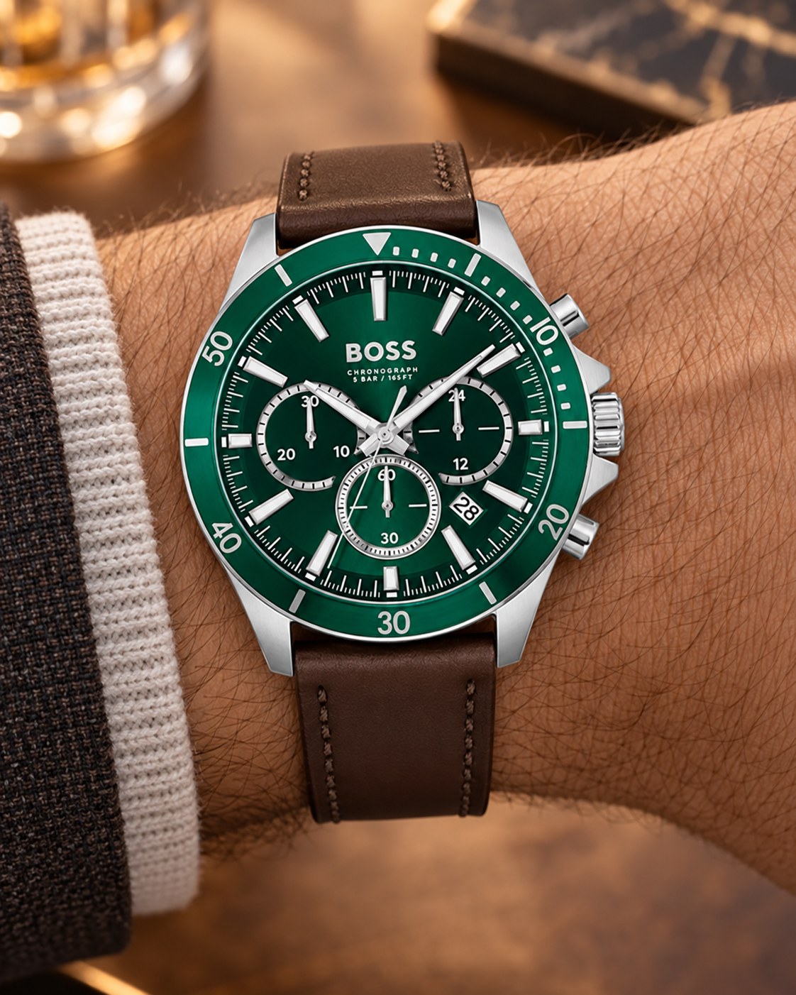 BOSS watch 1514098 worn on wrist